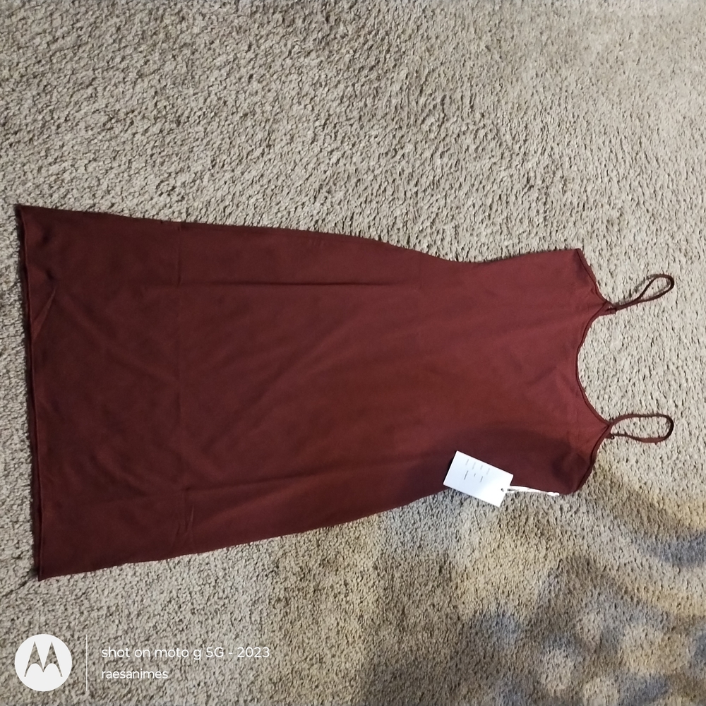 Unique Vintage Burgundy Midi Slip Dress